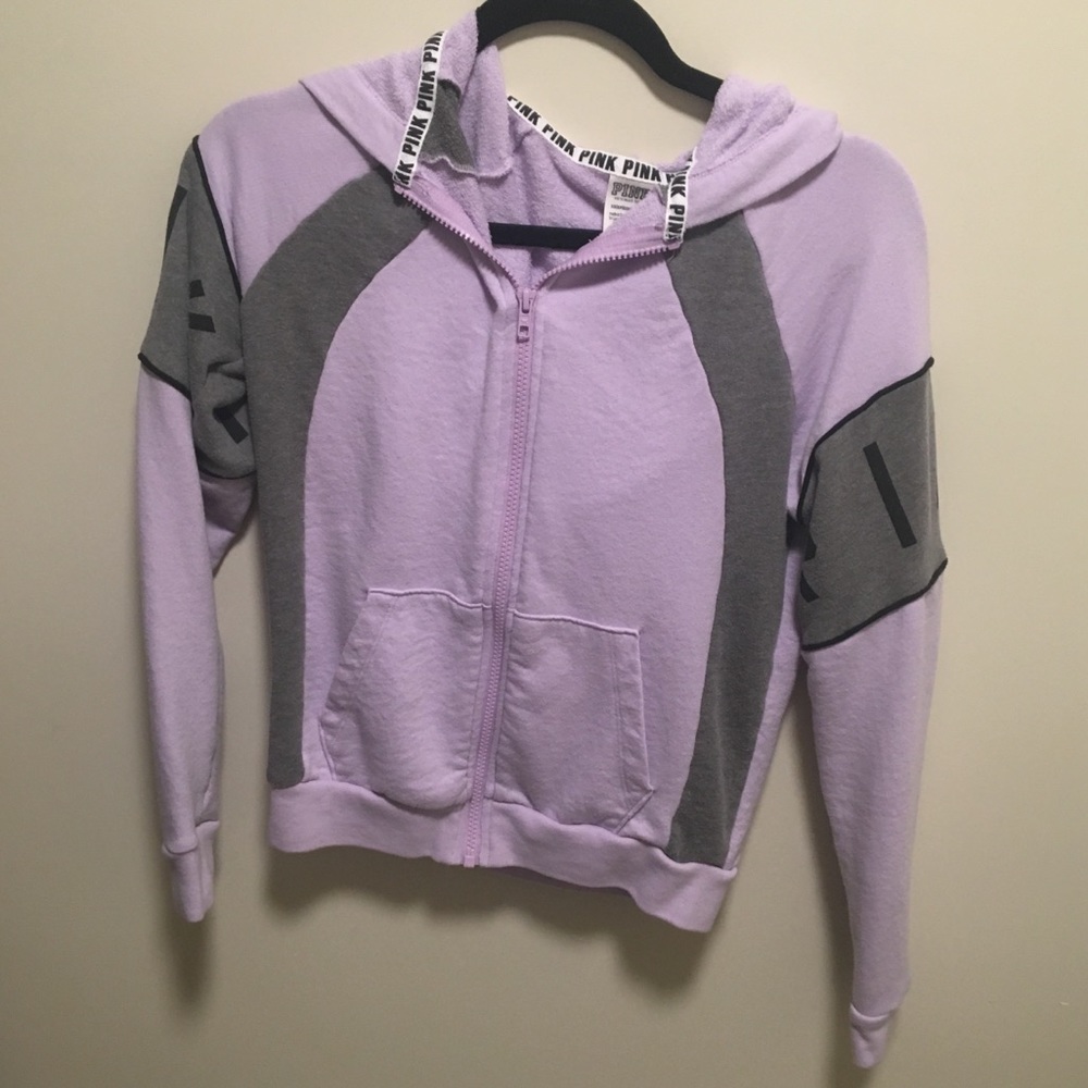 Size XS VS Pink, Lavender Pink and Grey hoodie